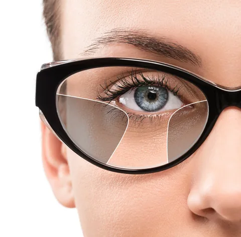 Gleitsichtglas O Free: merklich breiterer scharfer Bereich als beim Grunddesign